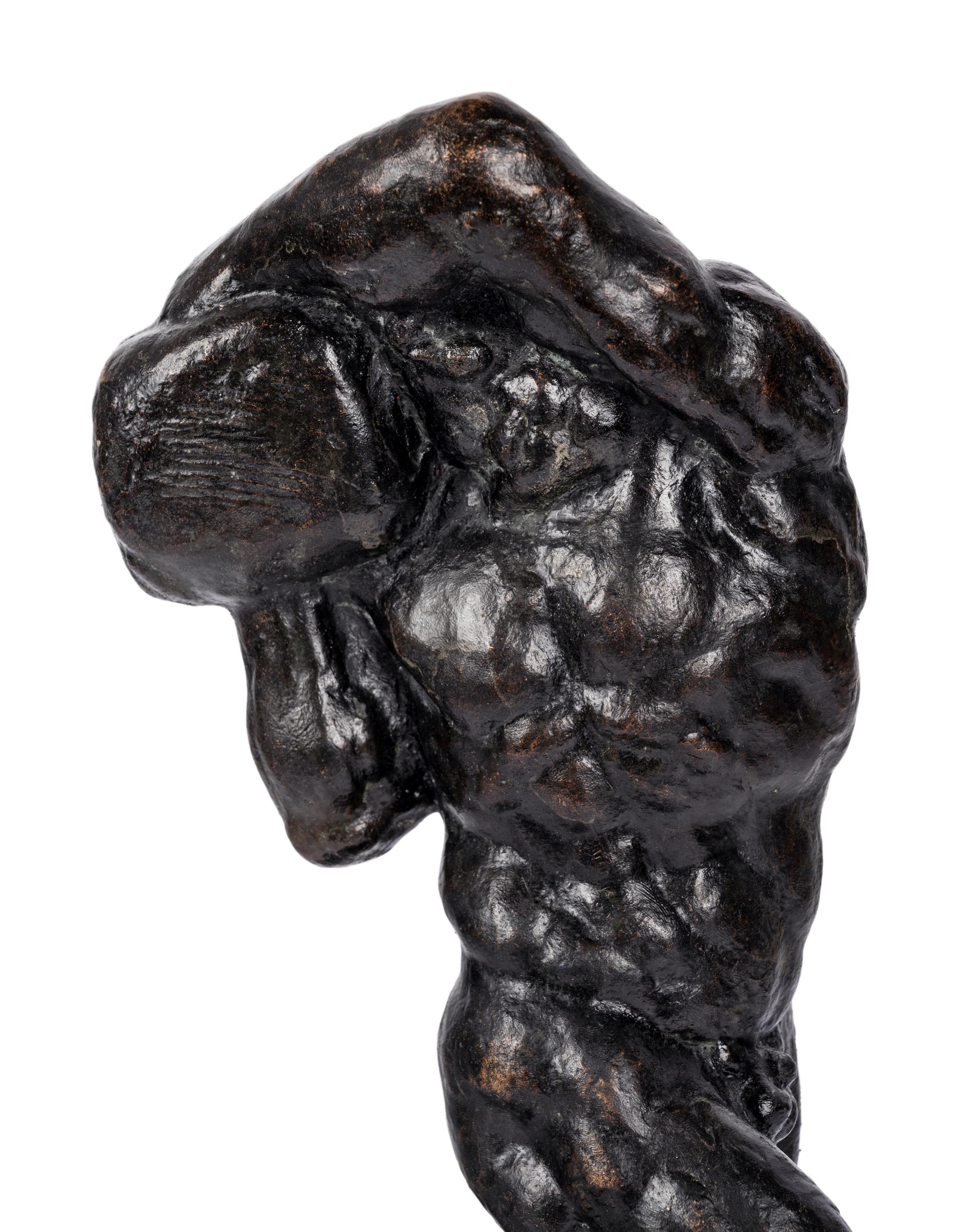 Male Figure with a Boulder