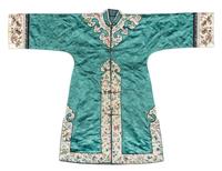 A Chinese Embroidered Silk Lady's Informal Robe — LATE QING DYNASTY