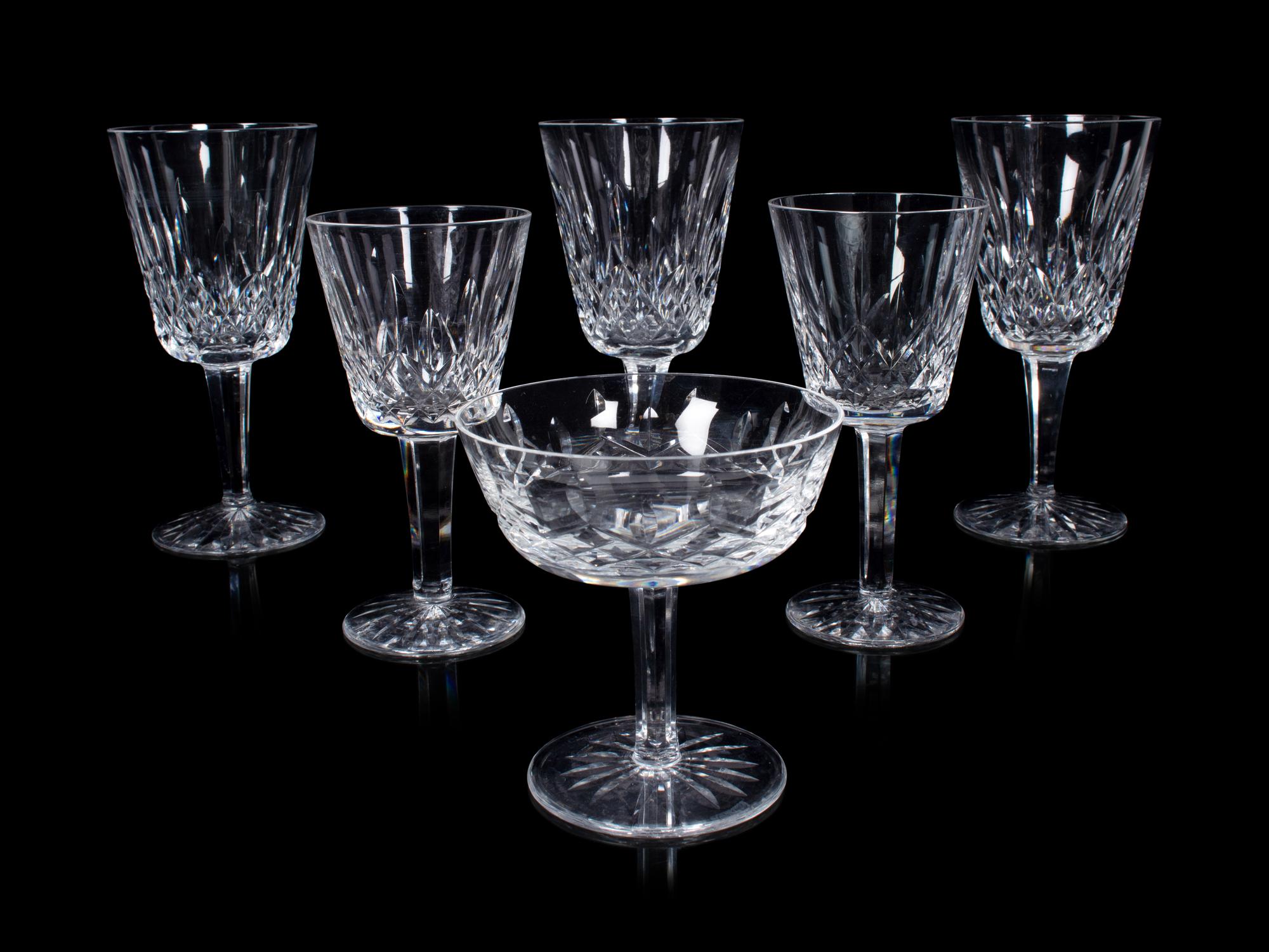 A Waterford Lismore Cut Glass Stemware Service