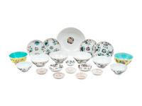 A Group of 58 Chinese Famille Rose Porcelain Bowls