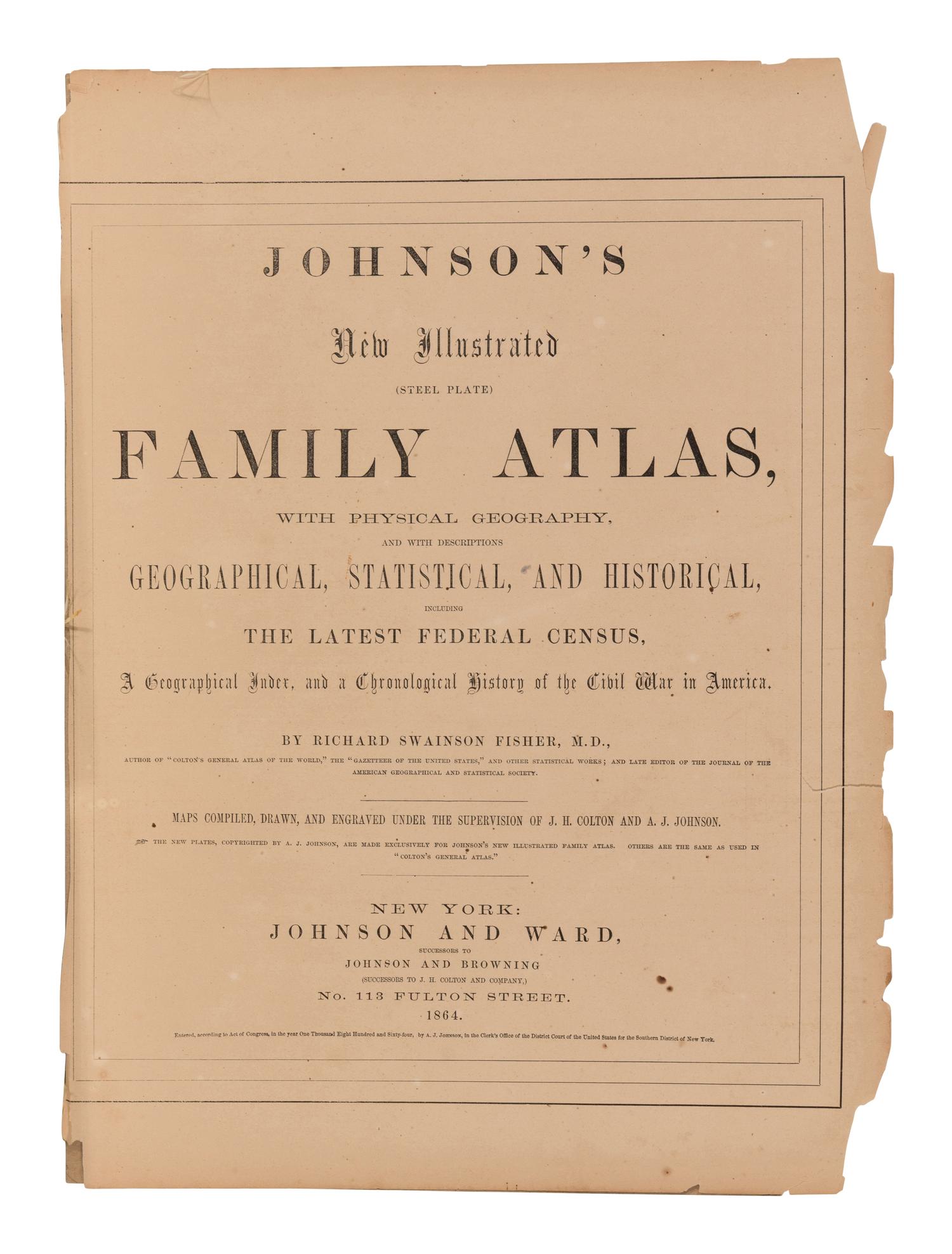 A. Rodier, After Colton's American Atlas, Native Americans Overlooking A Changing Landscape
