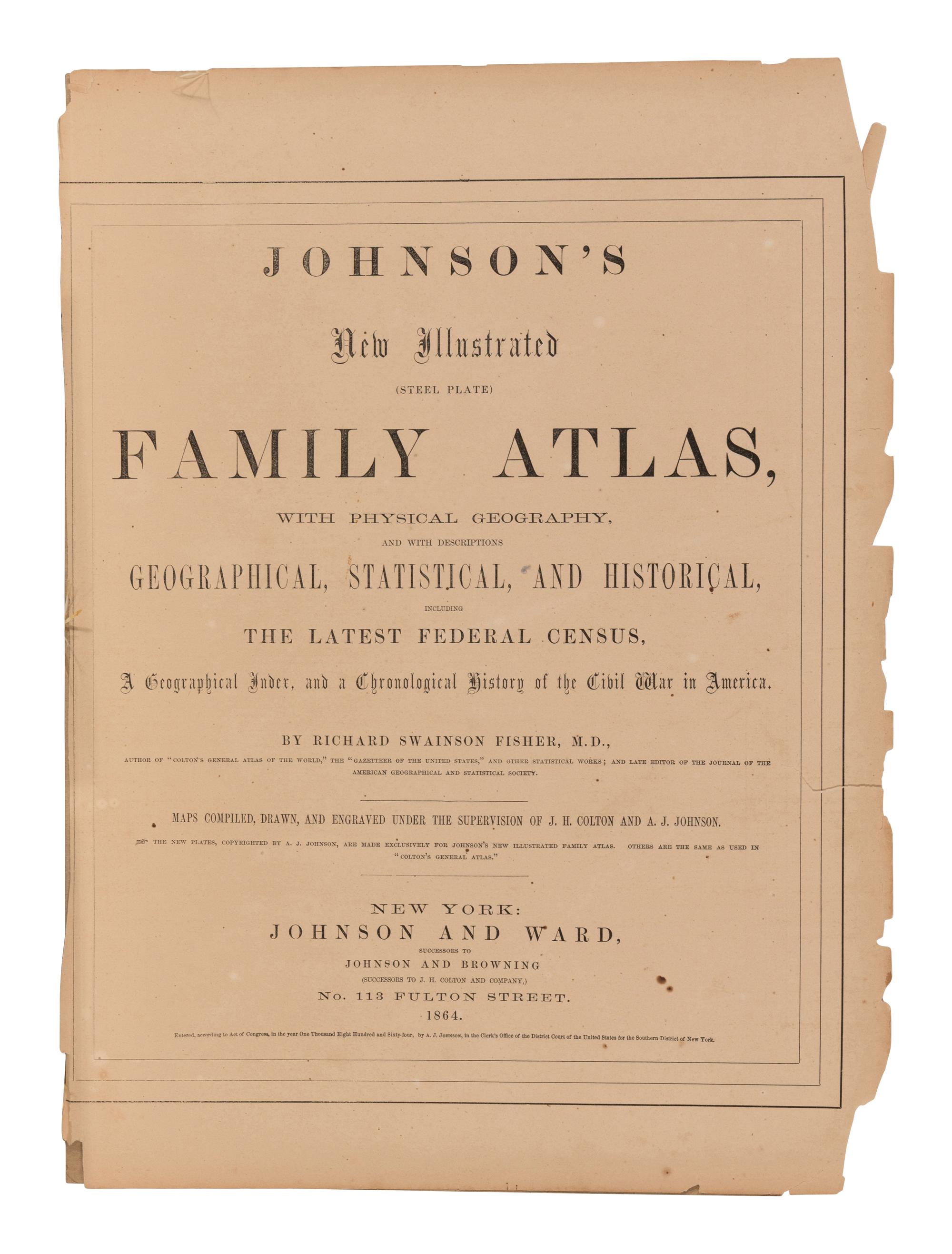 A. Rodier, After Colton's American Atlas, Native Americans Overlooking A Changing Landscape