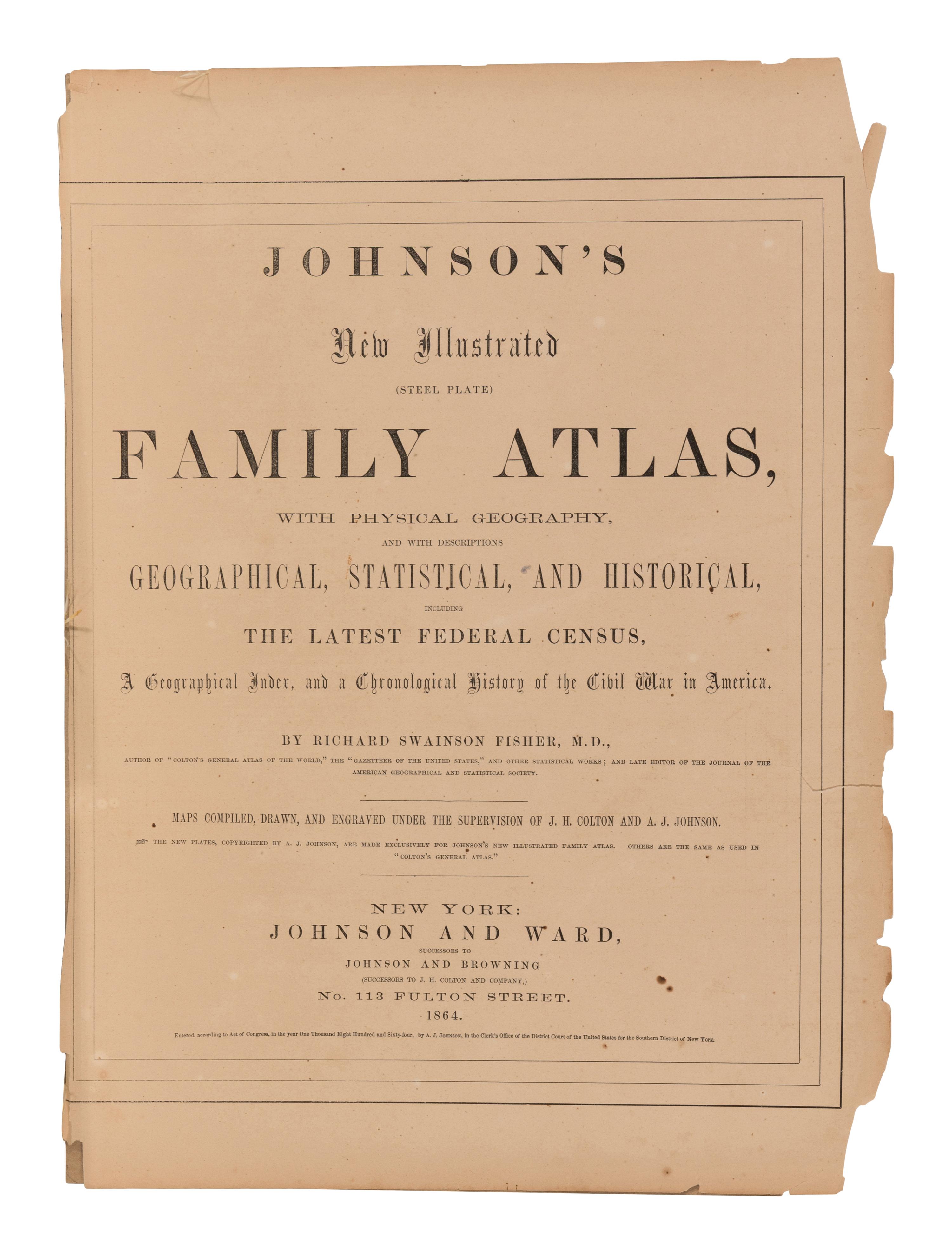 A. Rodier, After Colton's American Atlas, Native Americans Overlooking A Changing Landscape