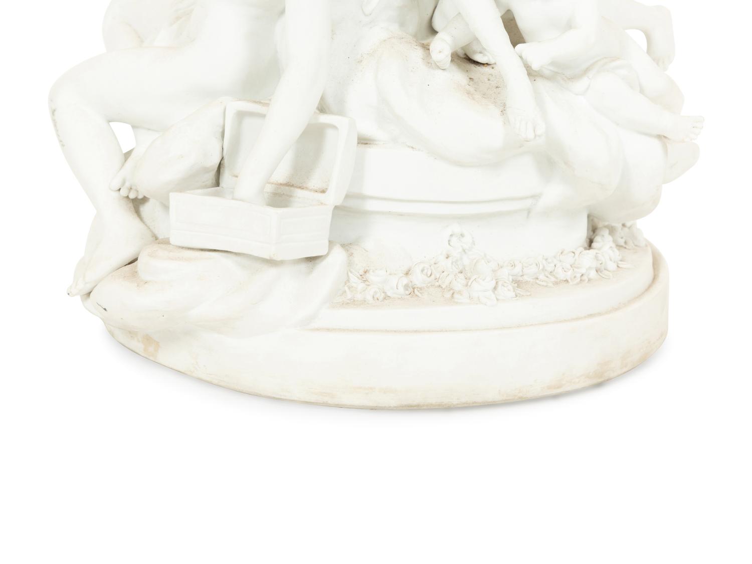 A Sèvres Bisque Porcelain Toilette de Venus Figural Group
