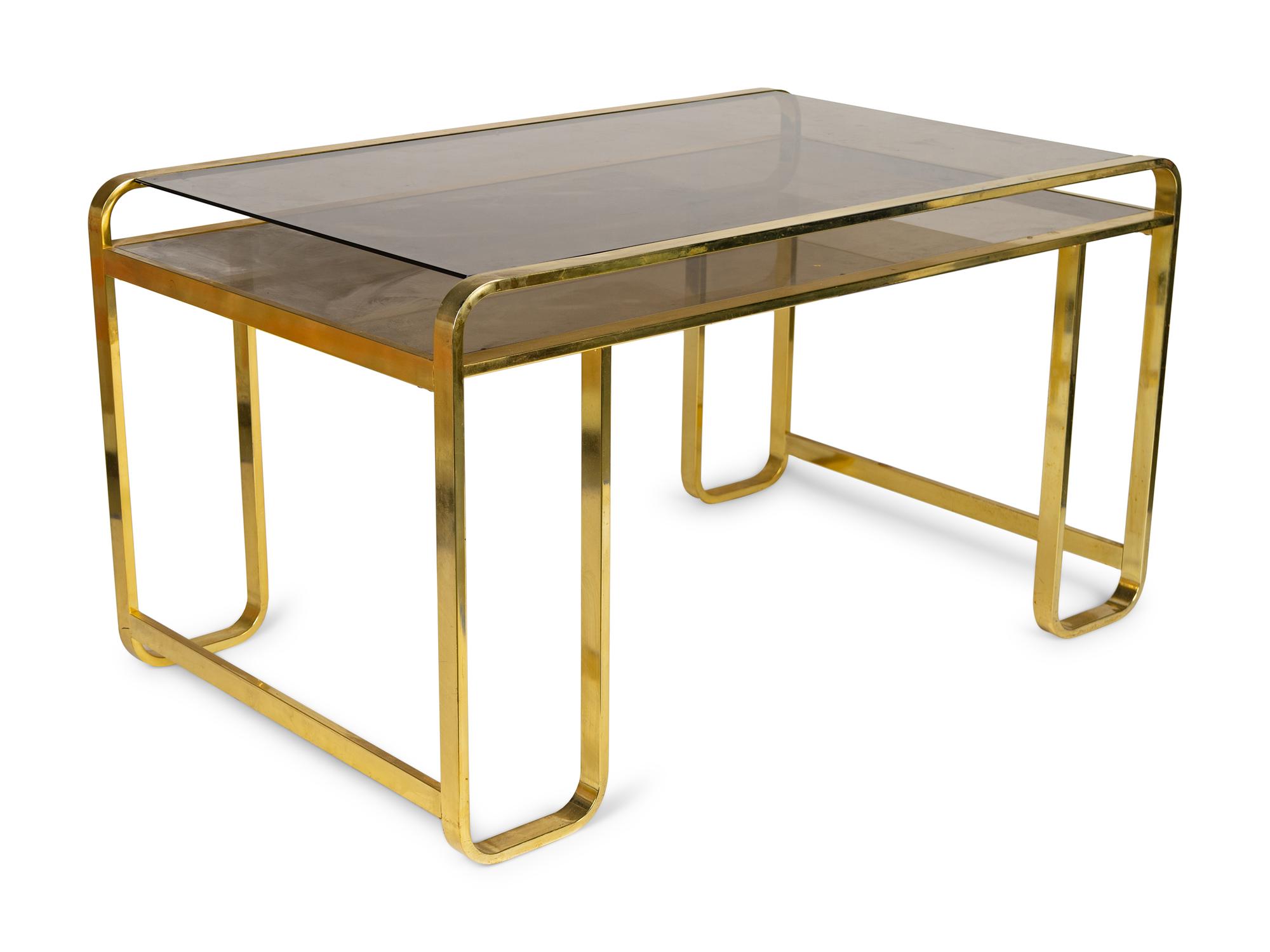 A Glass and Chrome Writing Desk