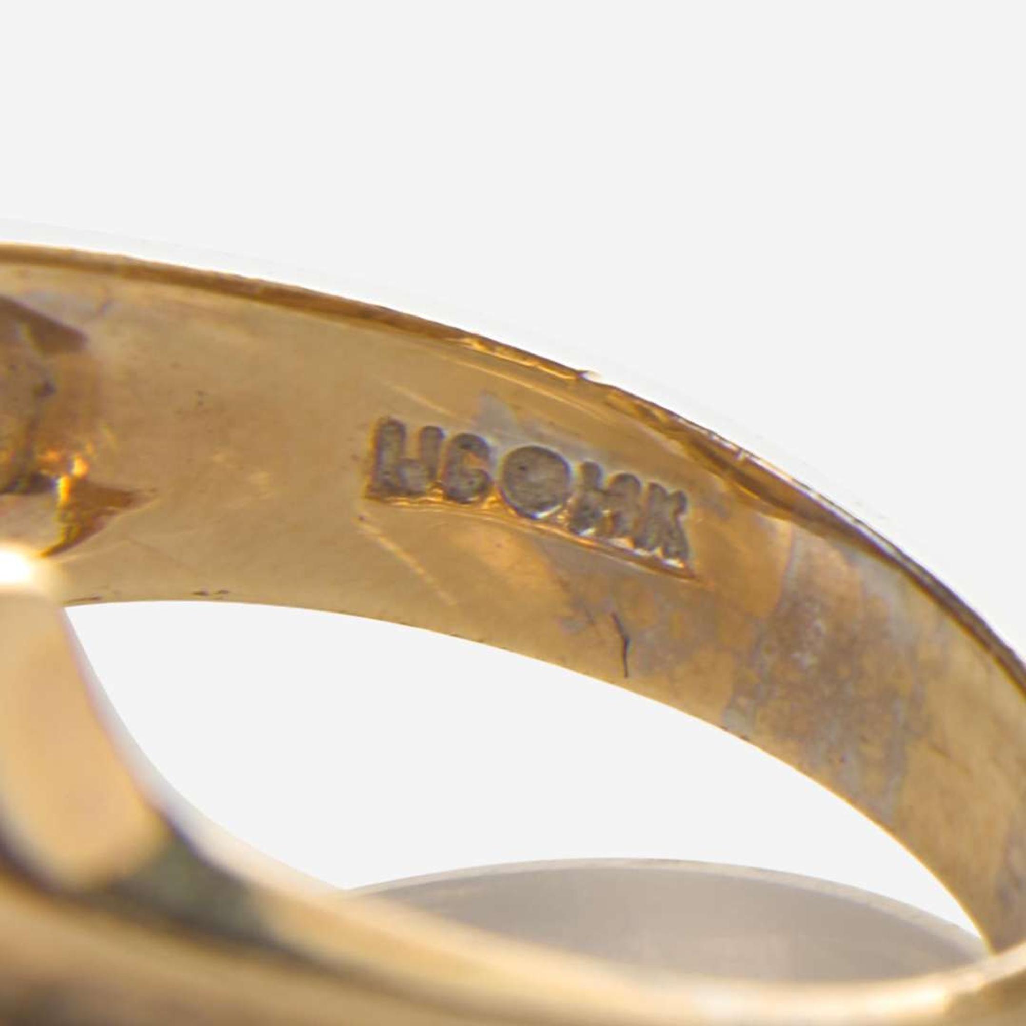 Two 14K Yellow Gold and Diamond Rings