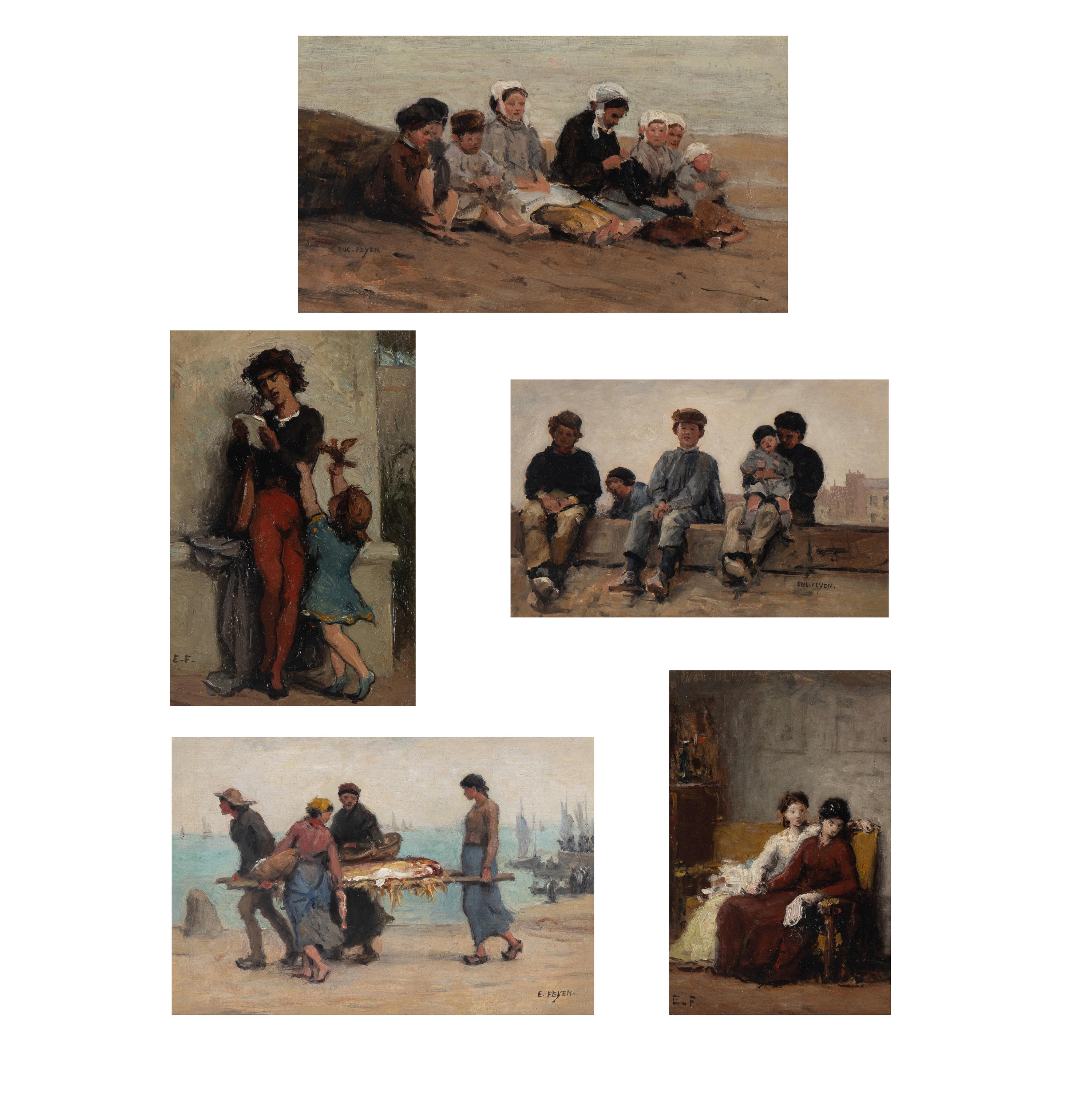Eugene Feyen (French, 1826-1895) — A Group of Five Works