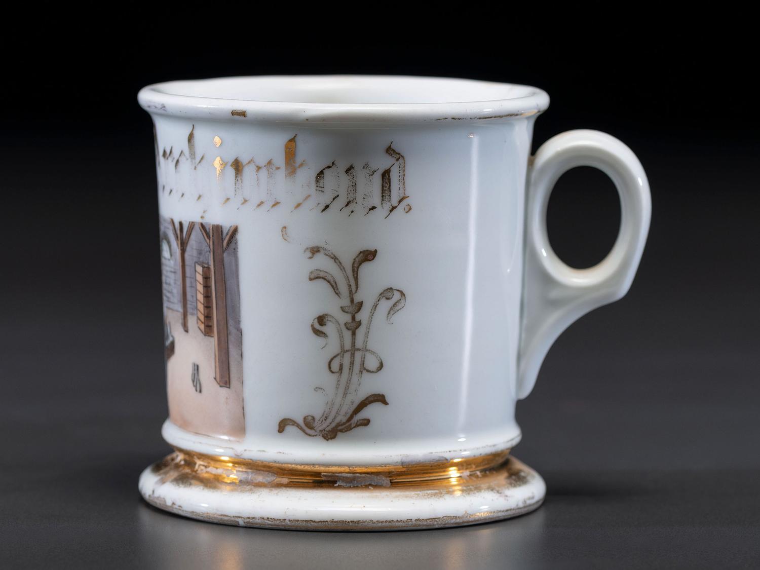 A Wine Maker's Porcelain Occupational Shaving Mug