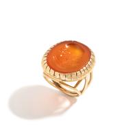 A Neoclassical Gold and Carnelian Finger Ring with a Portrait Head of Socrates