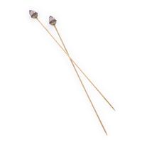 Tiffany & Co., A Pair of Amethyst and Yellow Gold Hat Pins