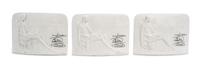 Three Lladro Collector's Society Plaques Height 4 inches.