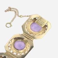 An 18K yellow gold, synthetic sapphire, and enamel bracelet