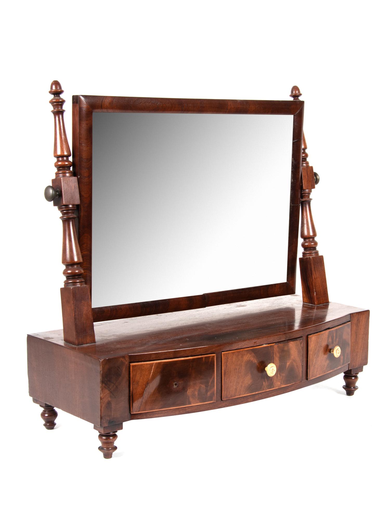 A Regency Mahogany Gentleman's Dressing Mirror