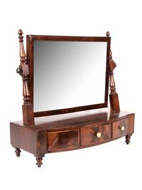 A Regency Mahogany Gentleman's Dressing Mirror