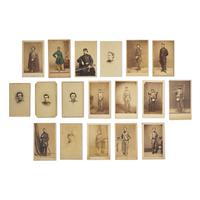 [Civil War]. A group of 18 CDVs of Civil War officers and soldiers from New York Regiments, including Duryee.