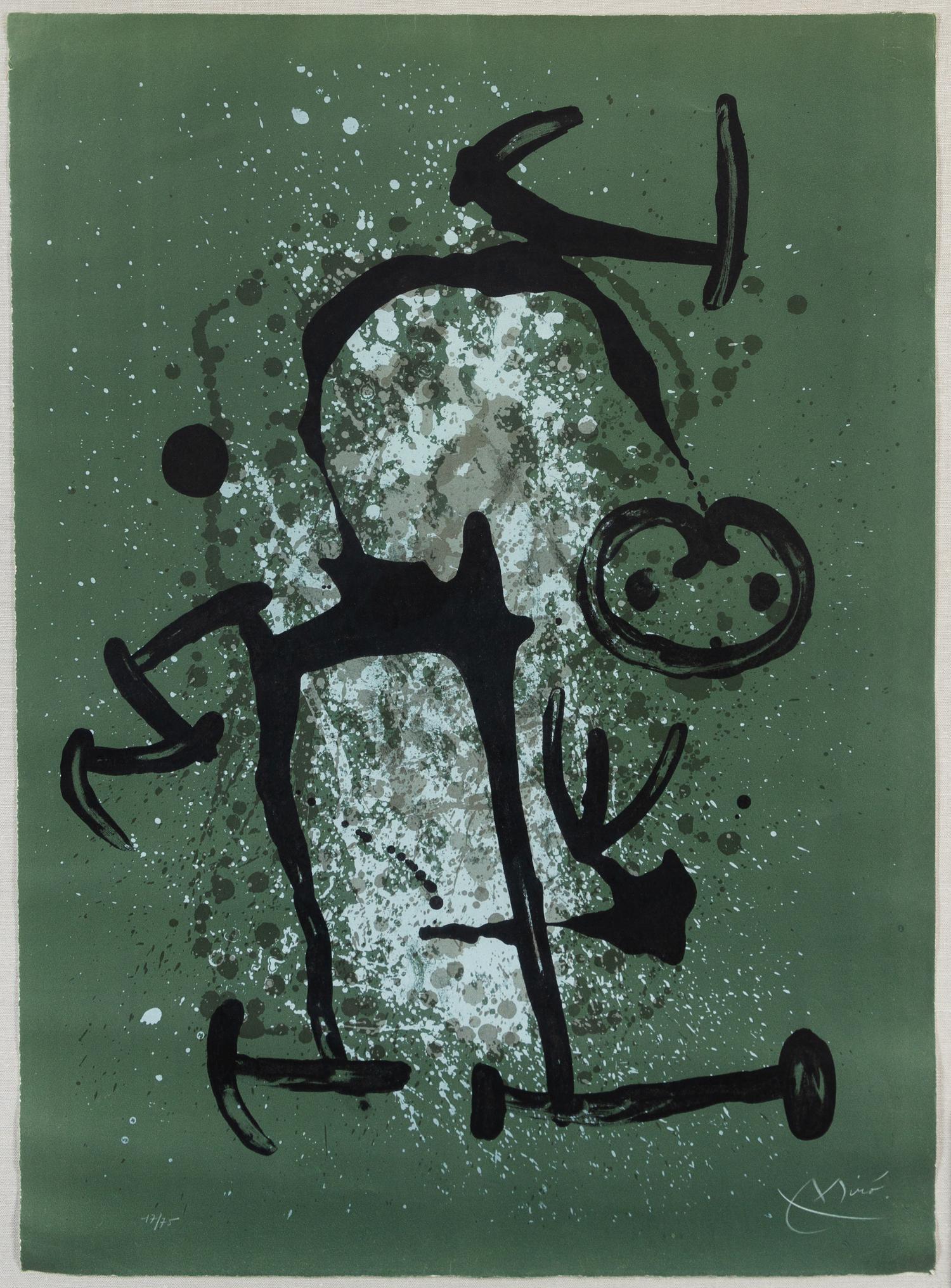 Joan Miró, (Spanish/French, 1893-1983), L'Illetre Vert, 1969