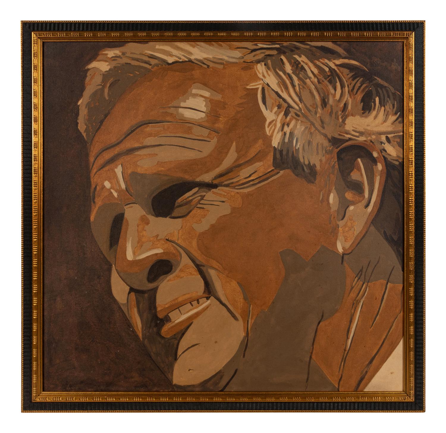An Arnold Palmer Large Painting Formerly Displayed at Mike Ditka's Restaurant