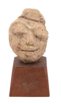 A Thai Stucco Face Fragment Height 4 inches. — MON-DVARAVATI STYLE, 8TH/9TH CENTURY