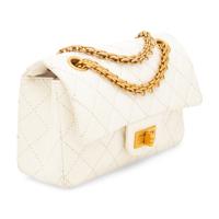 CHANEL, SMALL WHITE 2.55 REISSUE FLAP BAG