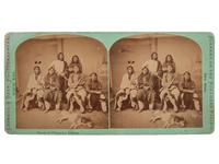 [NATIVE AMERICANS]. CASWELL & DAVY, photographers. Group of Chippewa Indians . Duluth, MN: ca 1860.