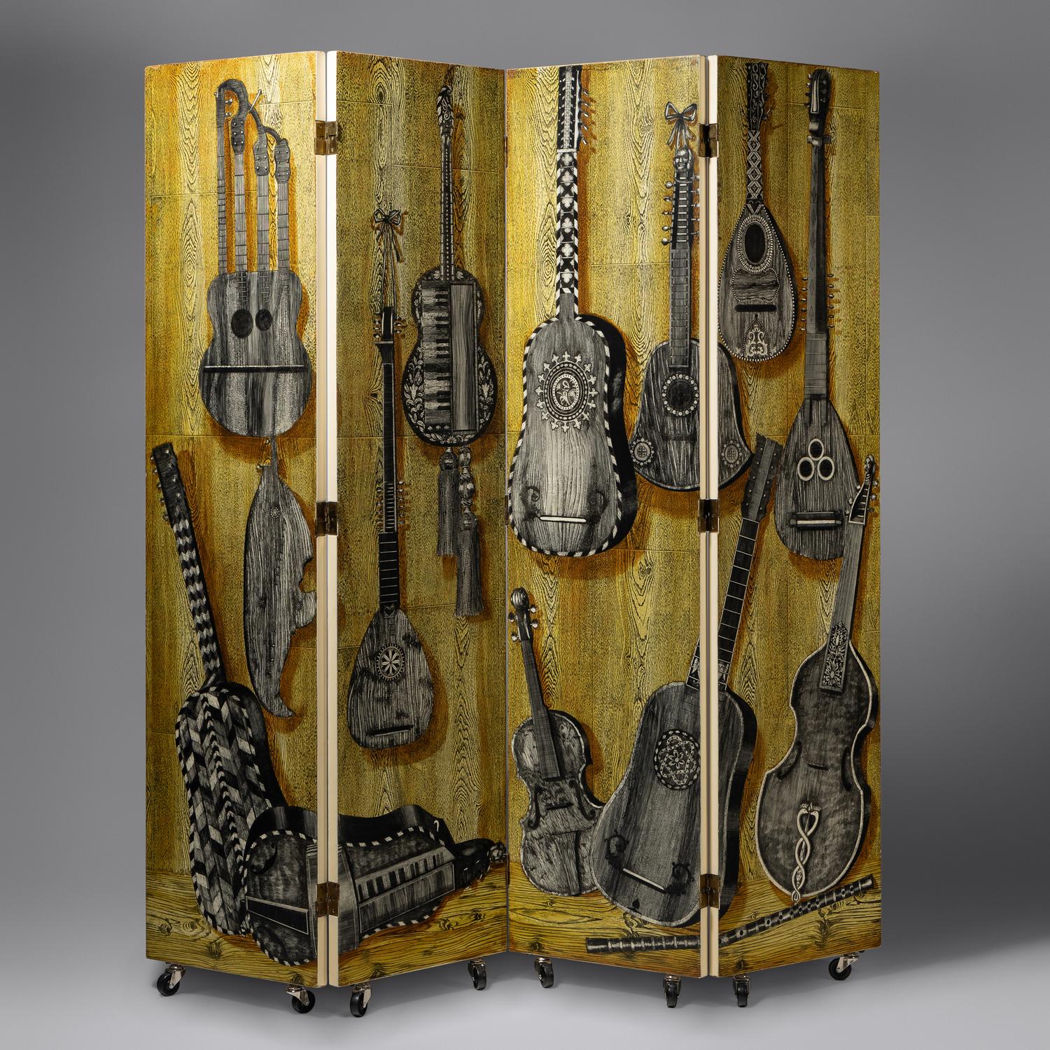 Uccelli Folding Screen, designed c. 1953 Italy