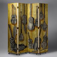 Uccelli Folding Screen, designed c. 1953 Italy