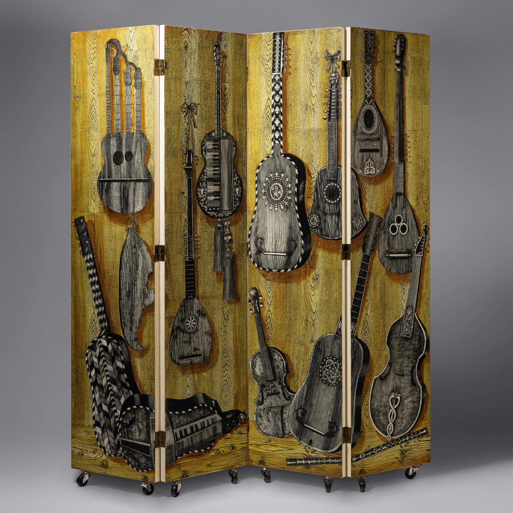 Uccelli Folding Screen, designed c. 1953 Italy