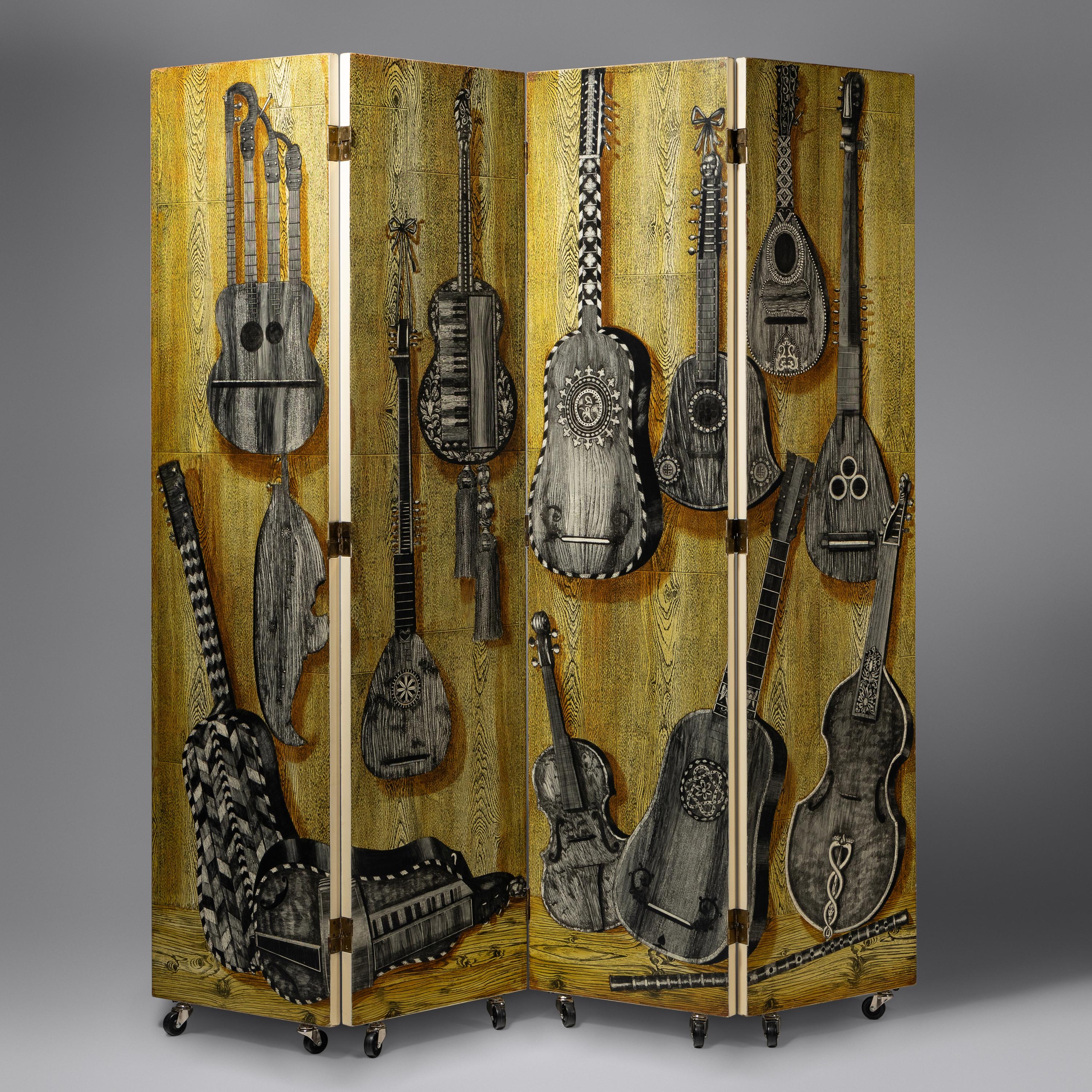 Uccelli Folding Screen, designed c. 1953 Italy