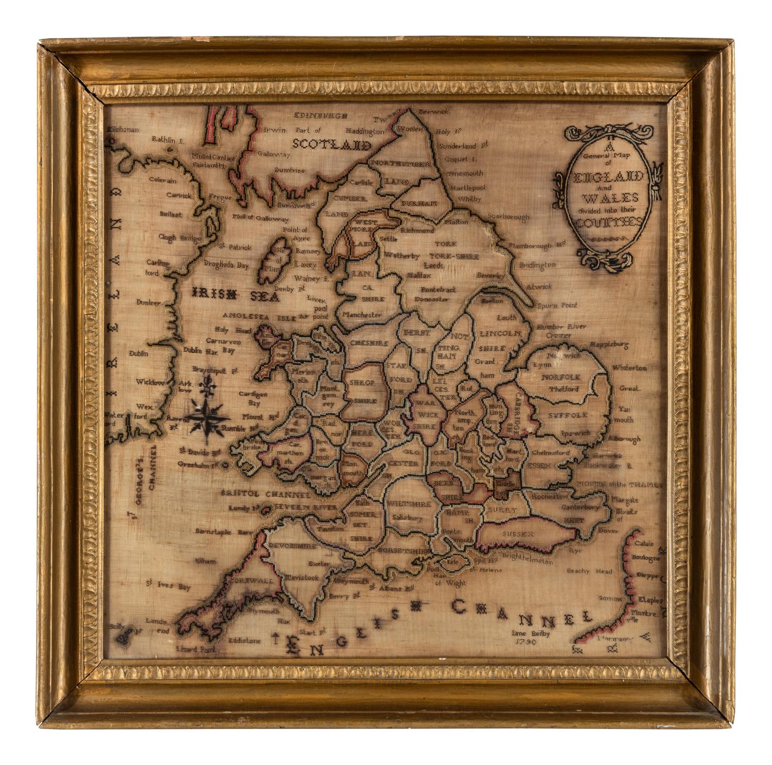 An English Needlepoint Map