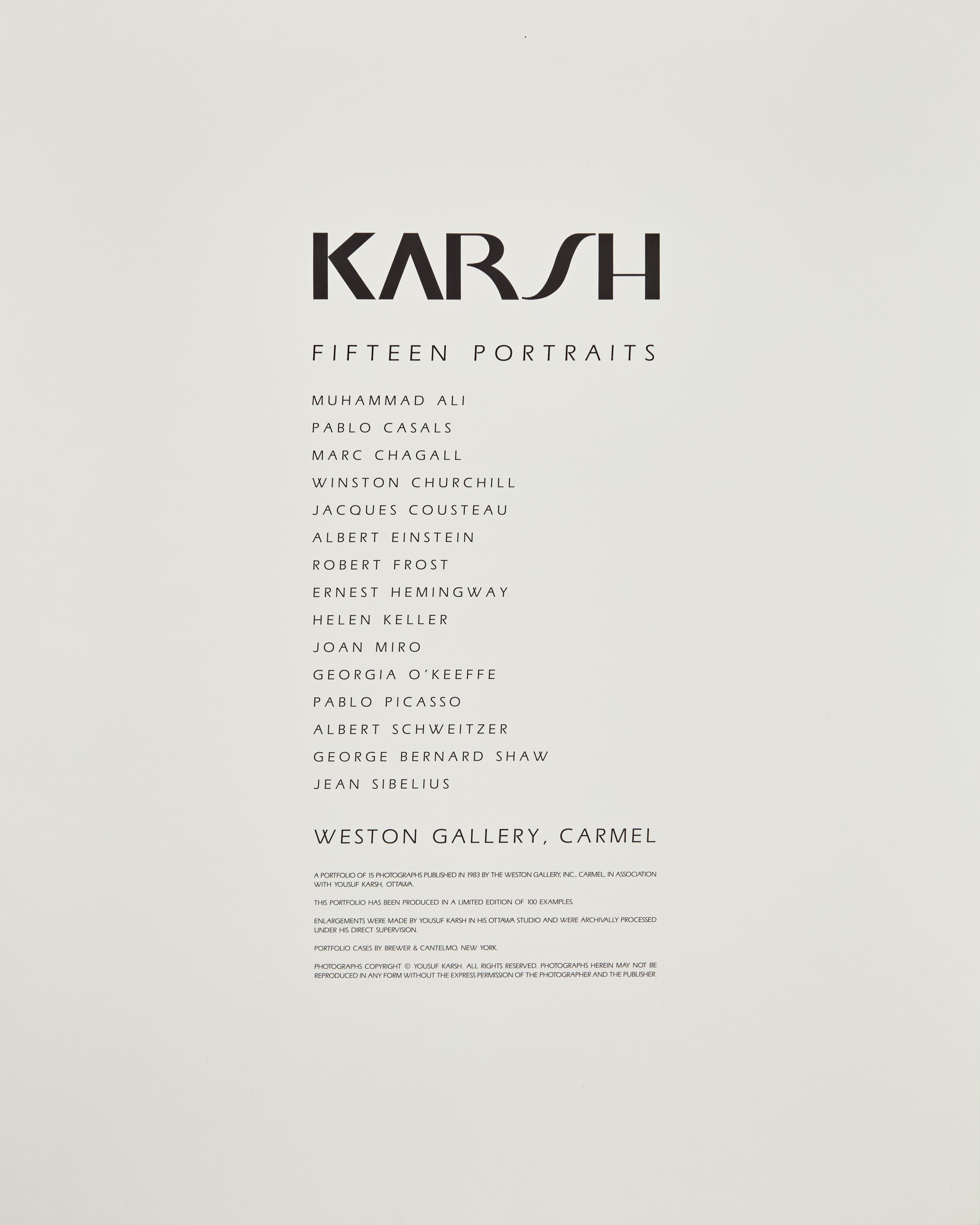 Fifteen Portraits (complete portfolio of 15 oversized photographic portraits), 1941-70; printed 1983