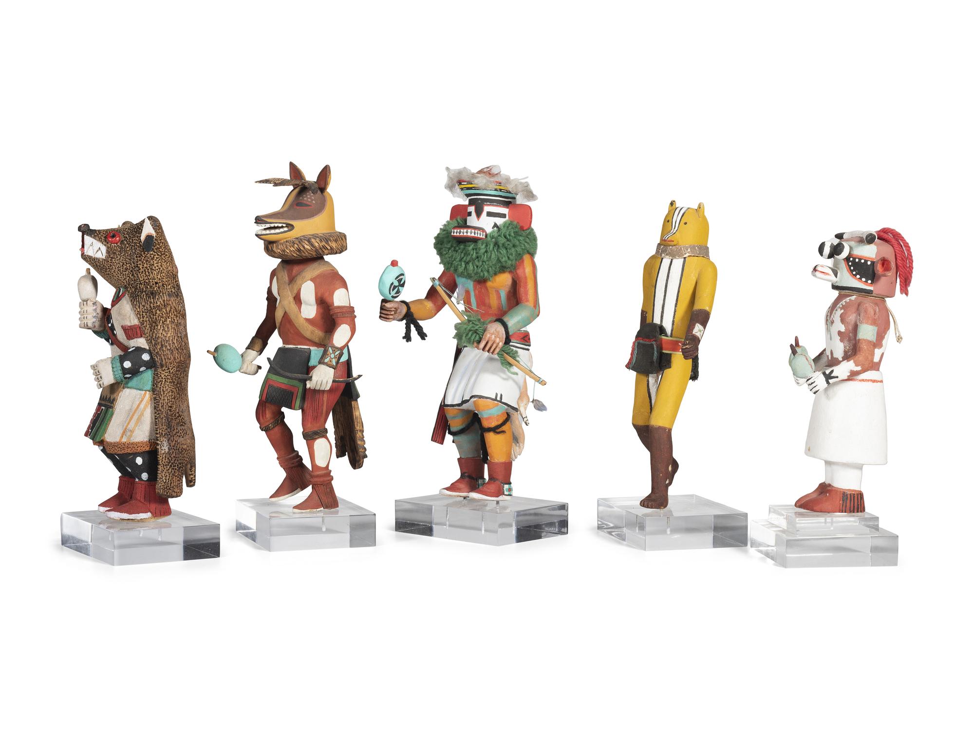 Collection of Hopi Katsina Dolls