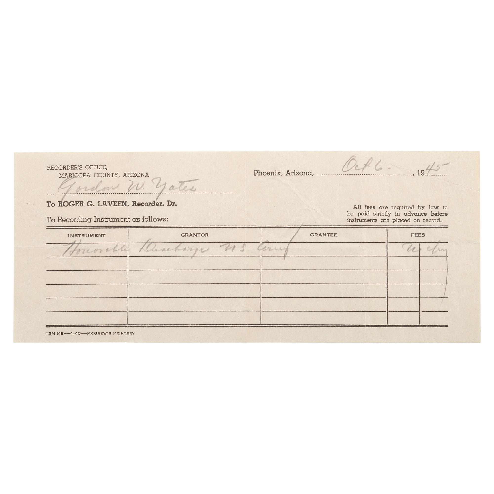 World War II Service Archive of 101st Airborne Gordon W. Yates