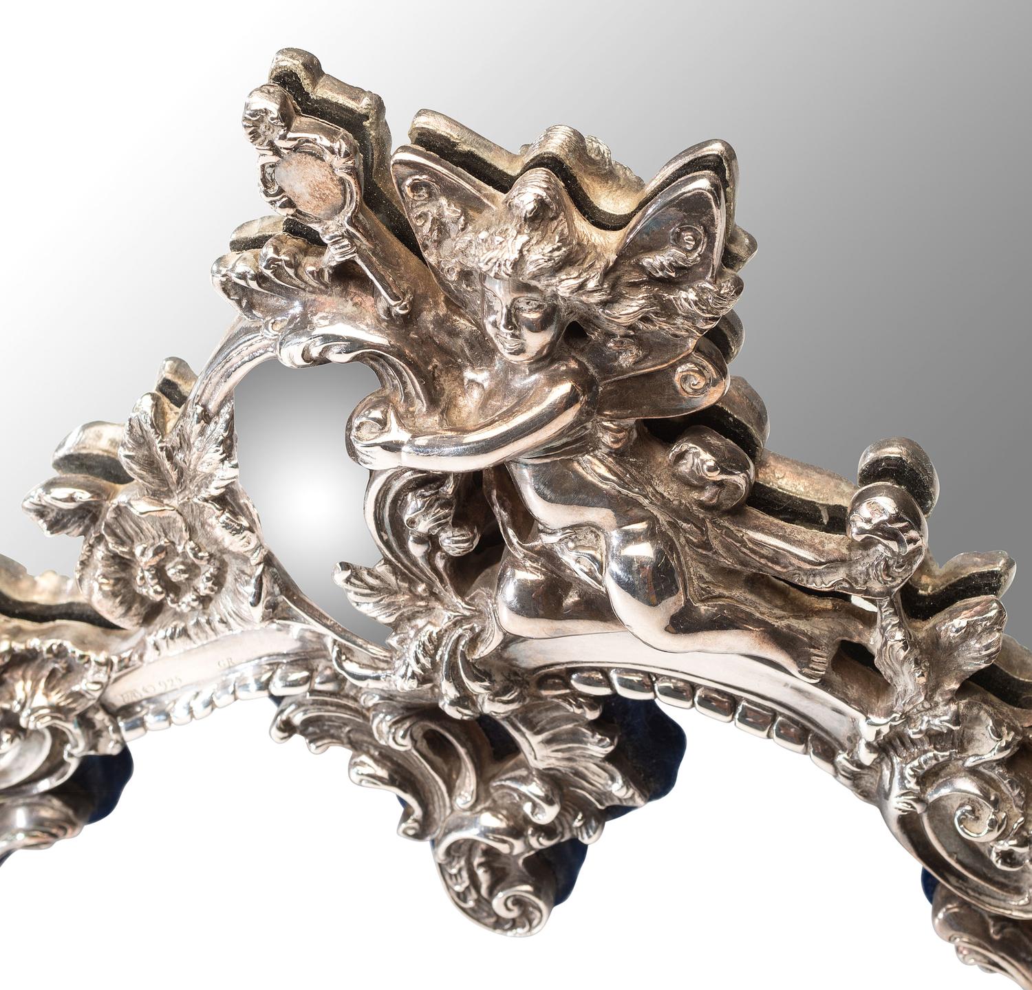 A Pair of Jack Rabinovich Silver Table Mirrors
