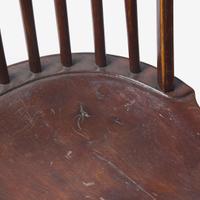 An assembled group of four bow-back Windsor chairs; circa 1800