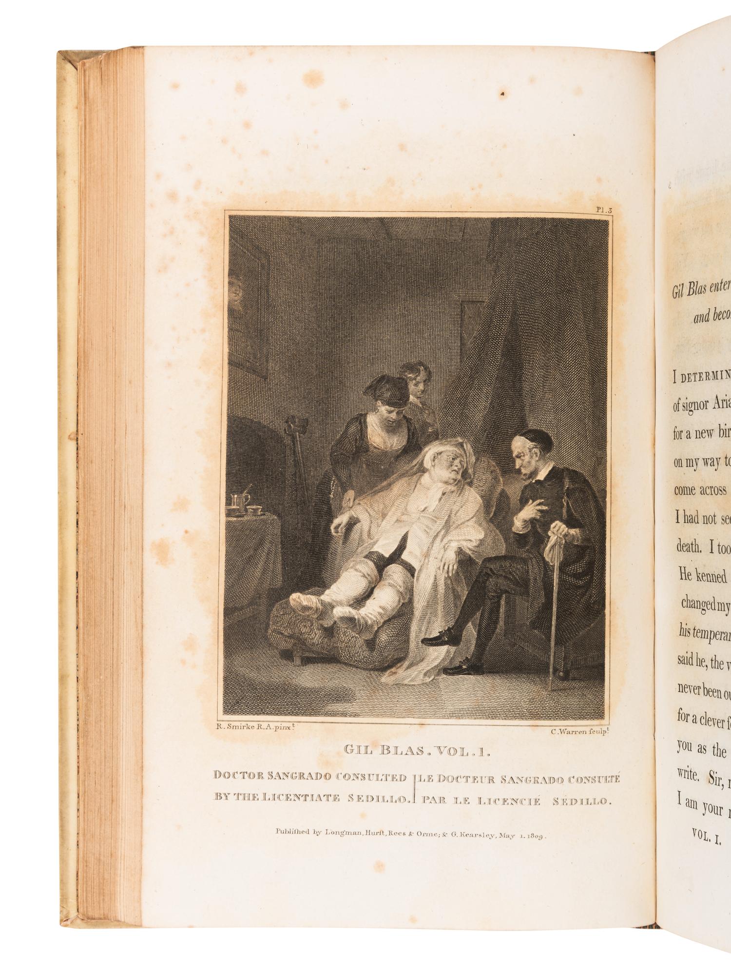 LE SAGE, Alain Rene (1668-1747). The Adventures of Gil Blas. London: Printed for Longman, Hurst, Rees, and Orme, 1809.