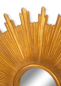 A Contemporary Giltwood Sunburst Mirror
