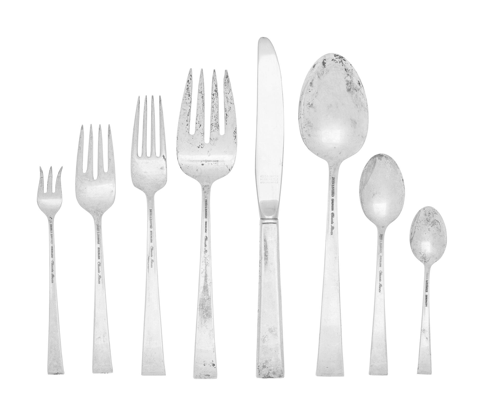 An American Silver Flatware Service