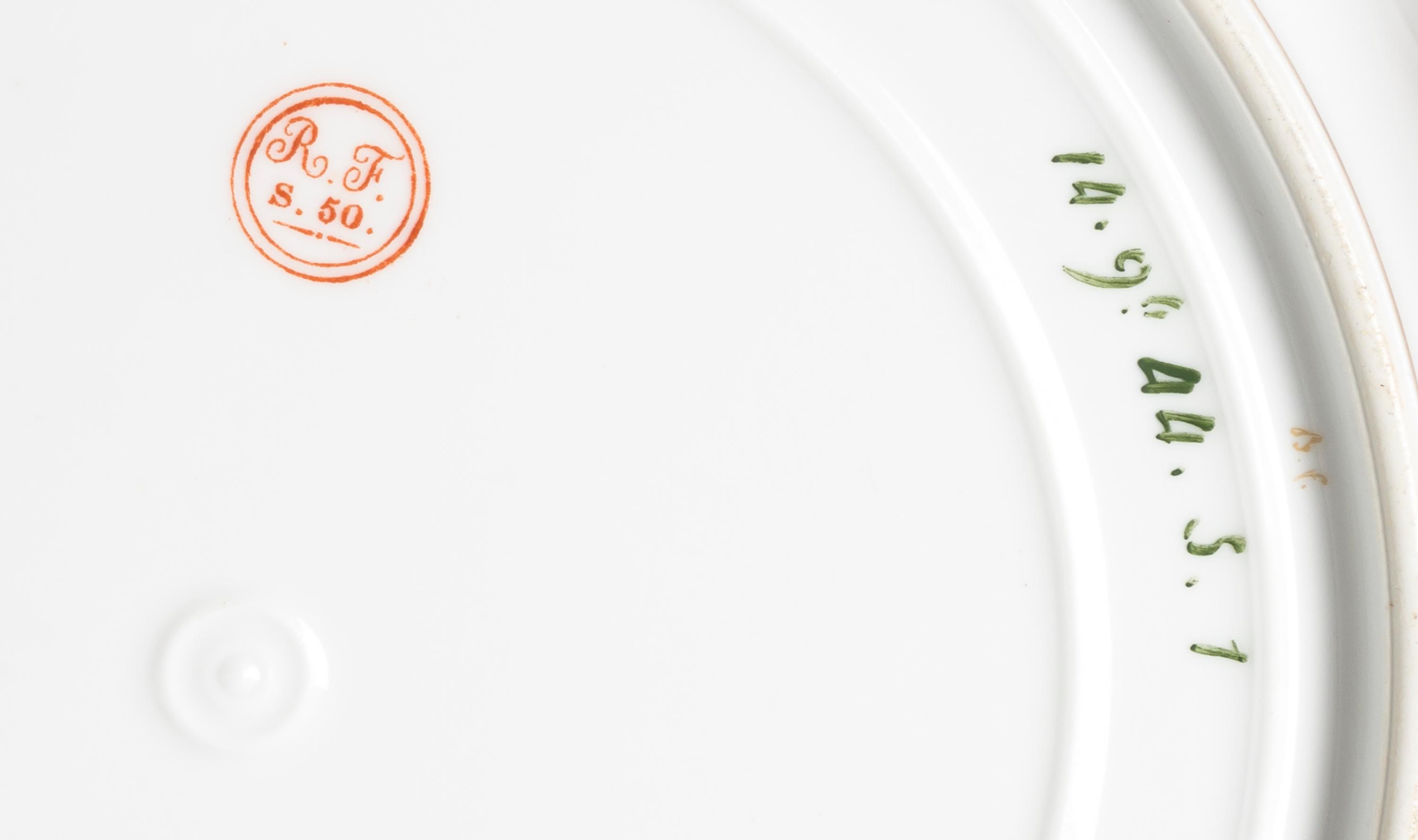 A Sevres Porcelain Plate, Diameter 9 1/2 inches.