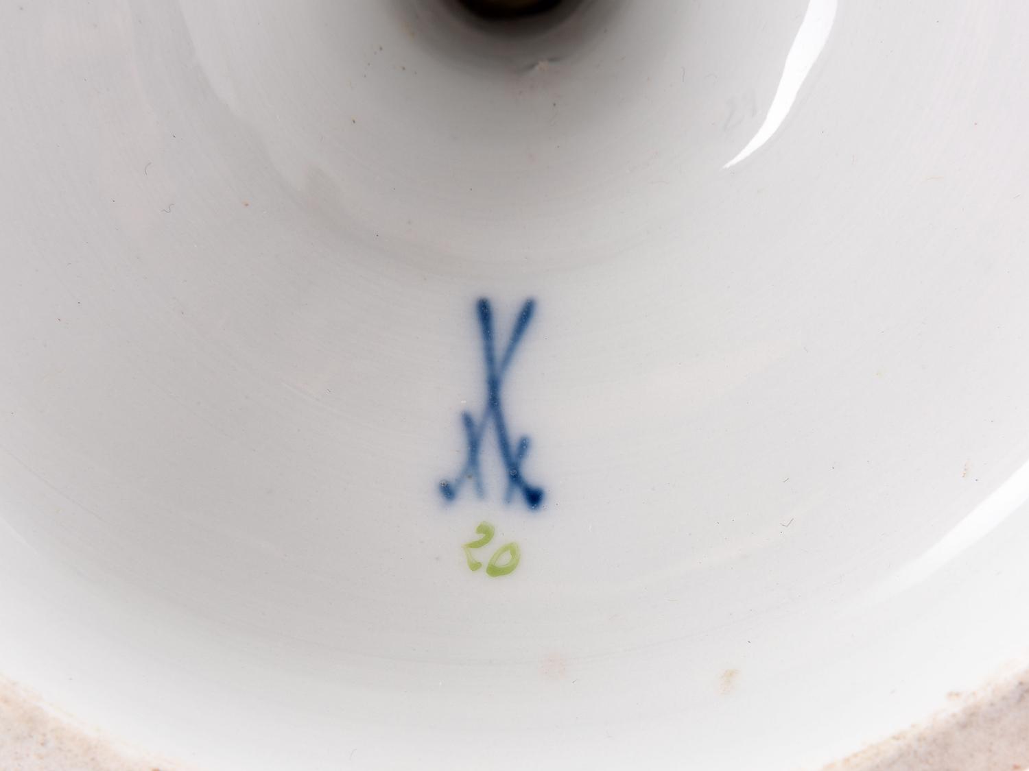 A Pair of Meissen Porcelain Floral Compotes