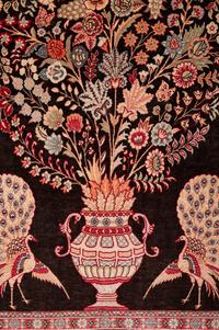 A Pair of Qum Silk and Wool Pictorial Rugs