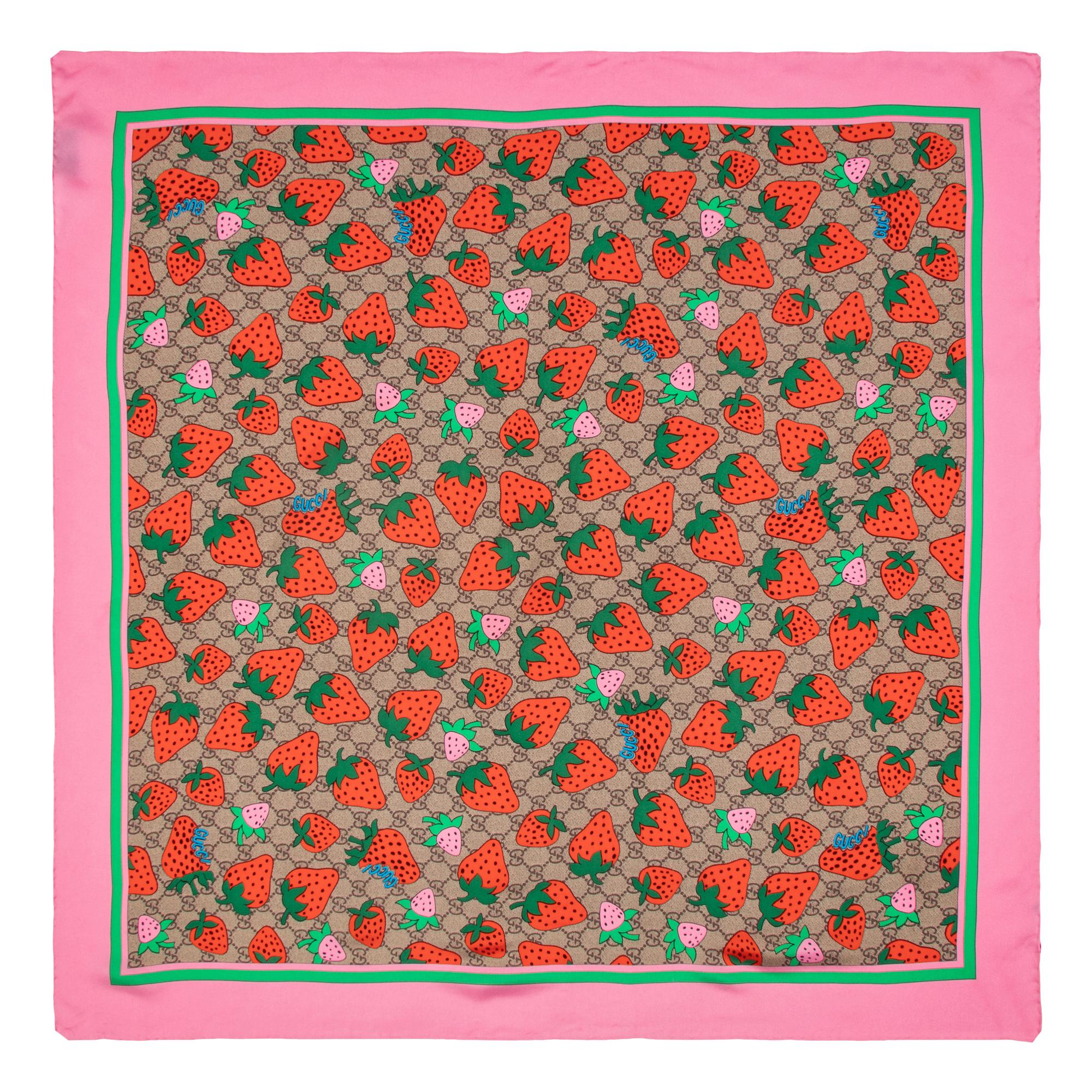 GUCCI, FIVE PRINTED SILK SCARVES