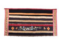 Osage Ribbonwork and Beaded Wool Skirt