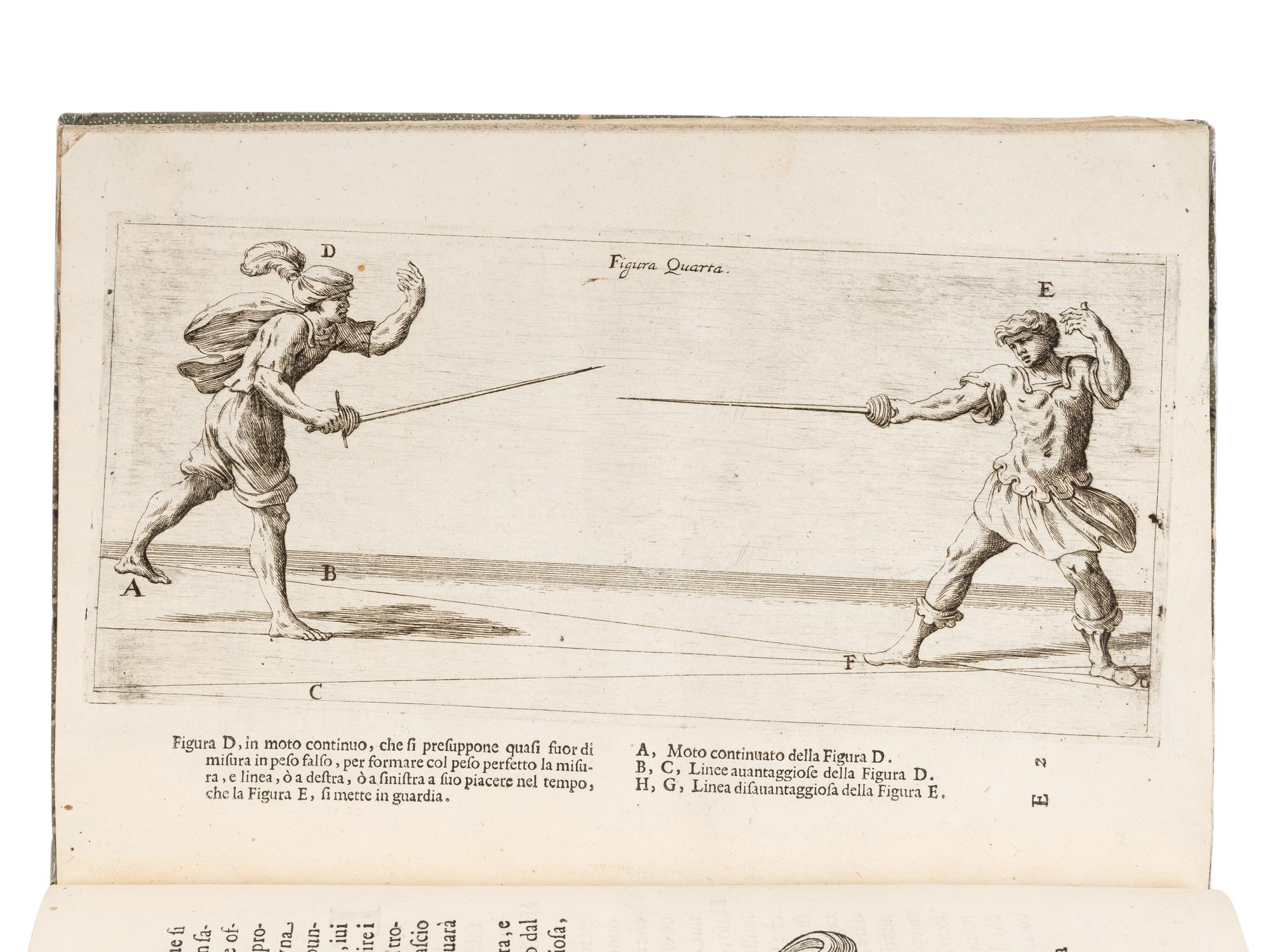 SENESE, Alesandro. Il vero maneggio di spada d'Alessandro Senese gentil'huomo Bolognese . Bologna: Heirs of Vittorio Benacci, 1660.