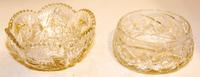 Two Cut Glass Center Bowls Diameter of larger 8 inches. — 19TH/20TH CENTURY