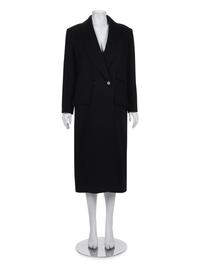 Two Outer Coats, One Unlabeled and One Yves Saint Laurent Wool Coat, 1980s