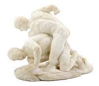 An Italian Marble Figural Group, after the Antique, Height 11 inches.