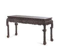 A Chinese Export Carved Hardwood Altar Table