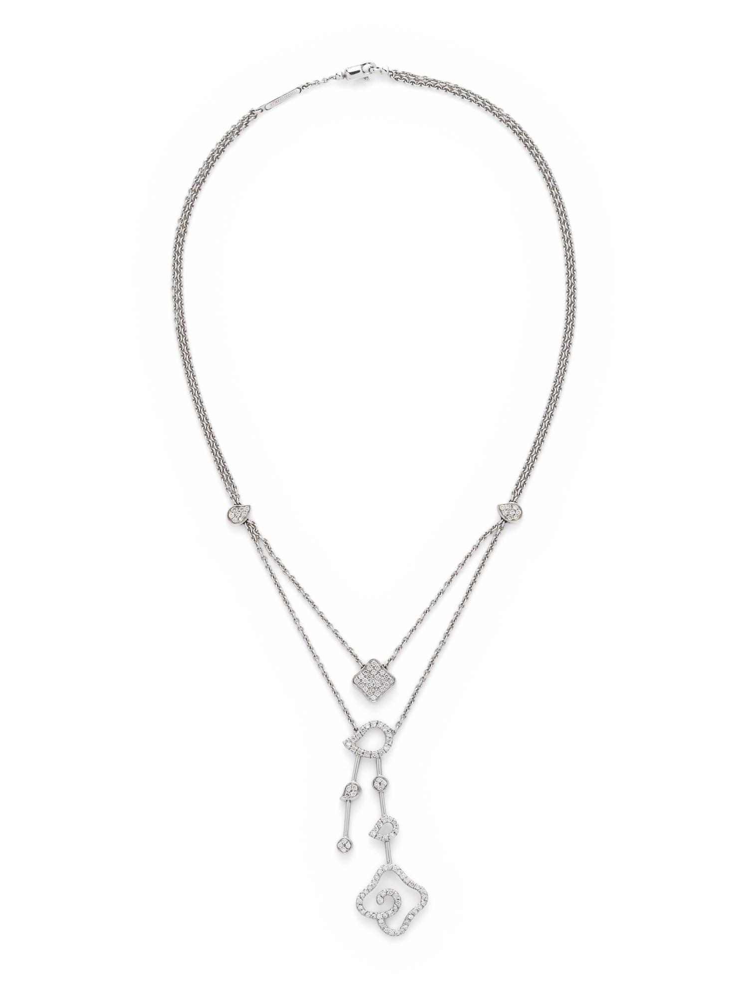 LA NOUVELLE BAGUE, WHITE GOLD AND DIAMOND NECKLACE
