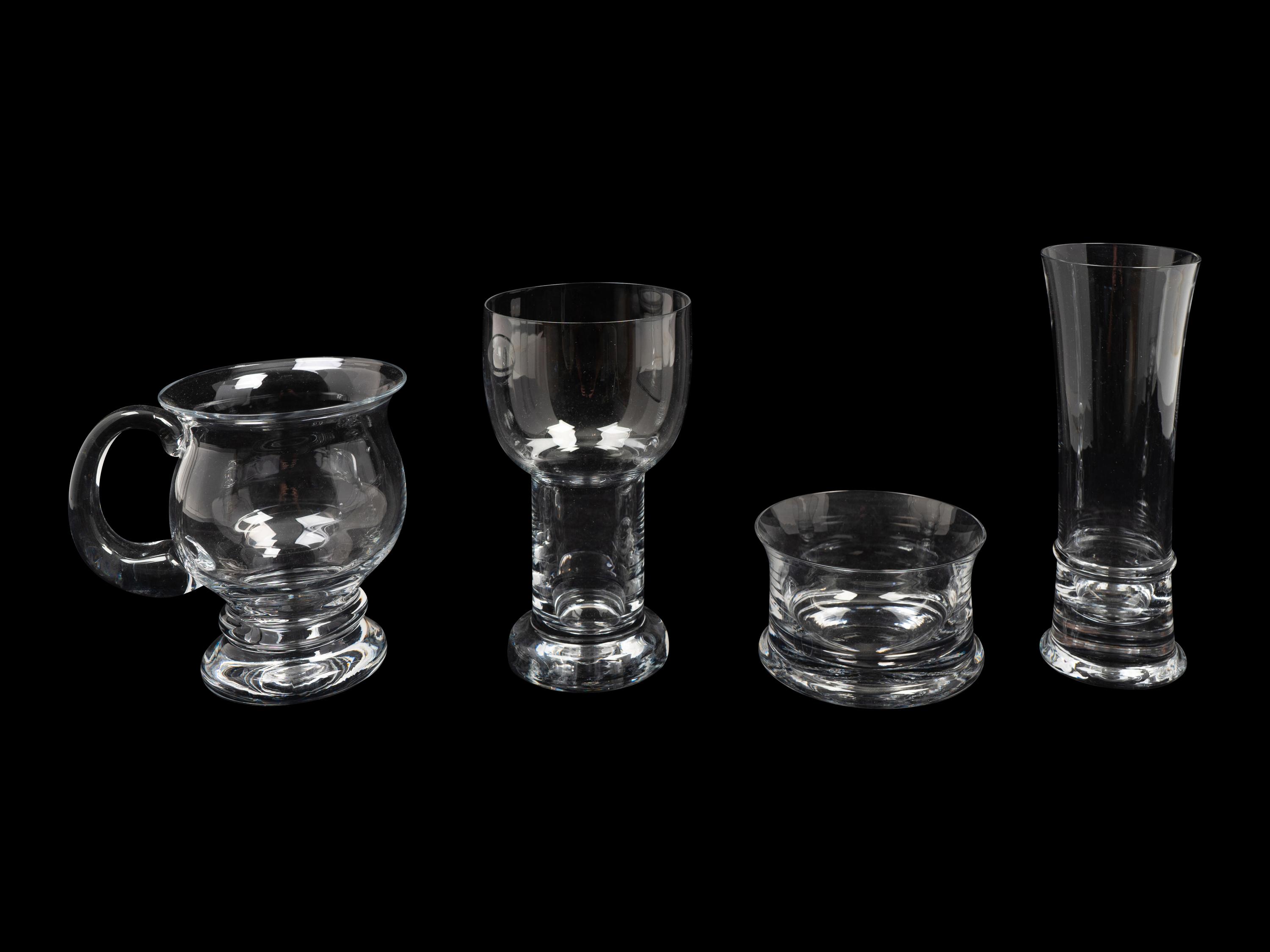 A Contemporary Glass Stemware Service — POSSIBLY KOSTA BODA