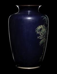 Three Japanese Cloisonne Enamel Articles